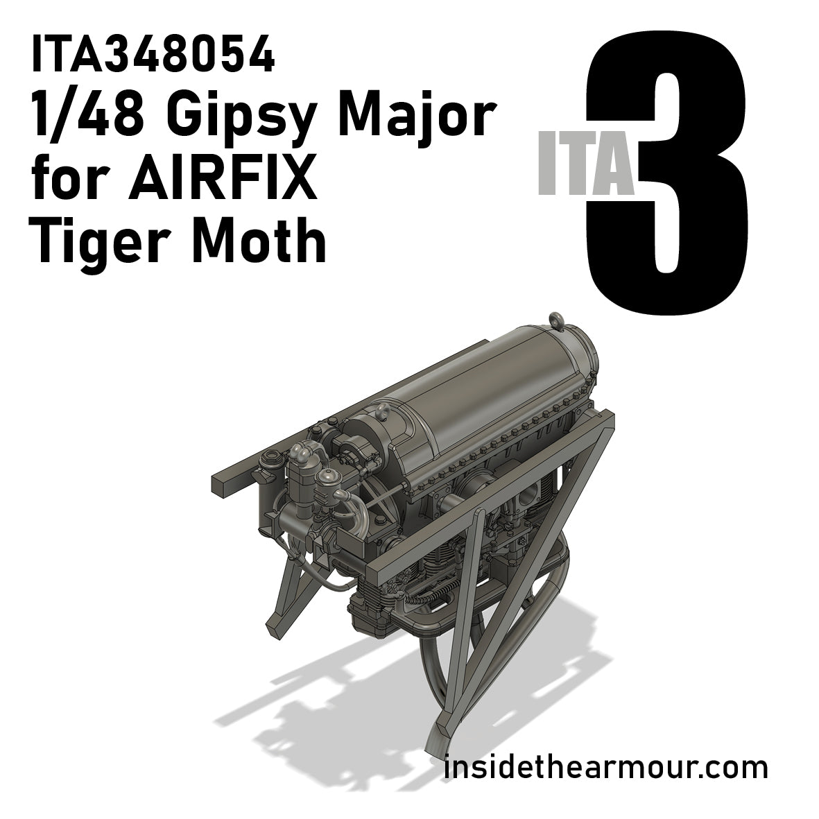 Inside the Armour ITA348054 1:48 Gipsy Major Engine for the Airfix de Havilland Tiger Moth