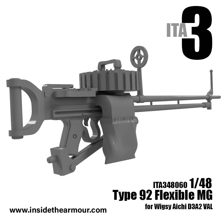 Inside the Armour ITA348060 1:48 Type 92 Machine Gun for Aichi D3A2 'Val' IJN Type 99