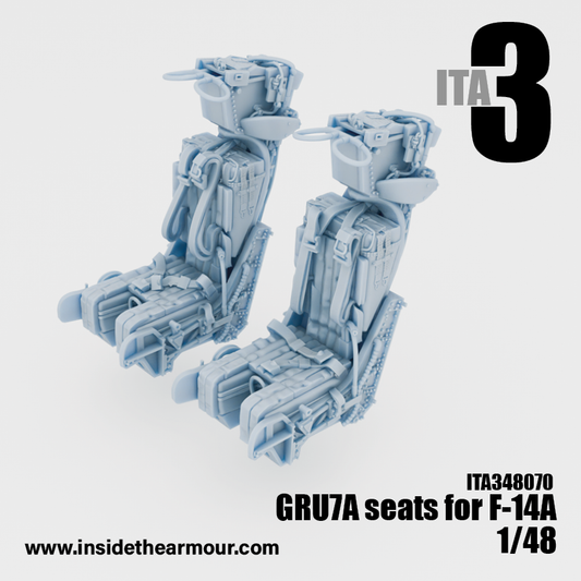 Inside the Armour ITA348070 1:48 GRU-7A Seats for Grumman F-14A Tomcat (2 seats per pack)