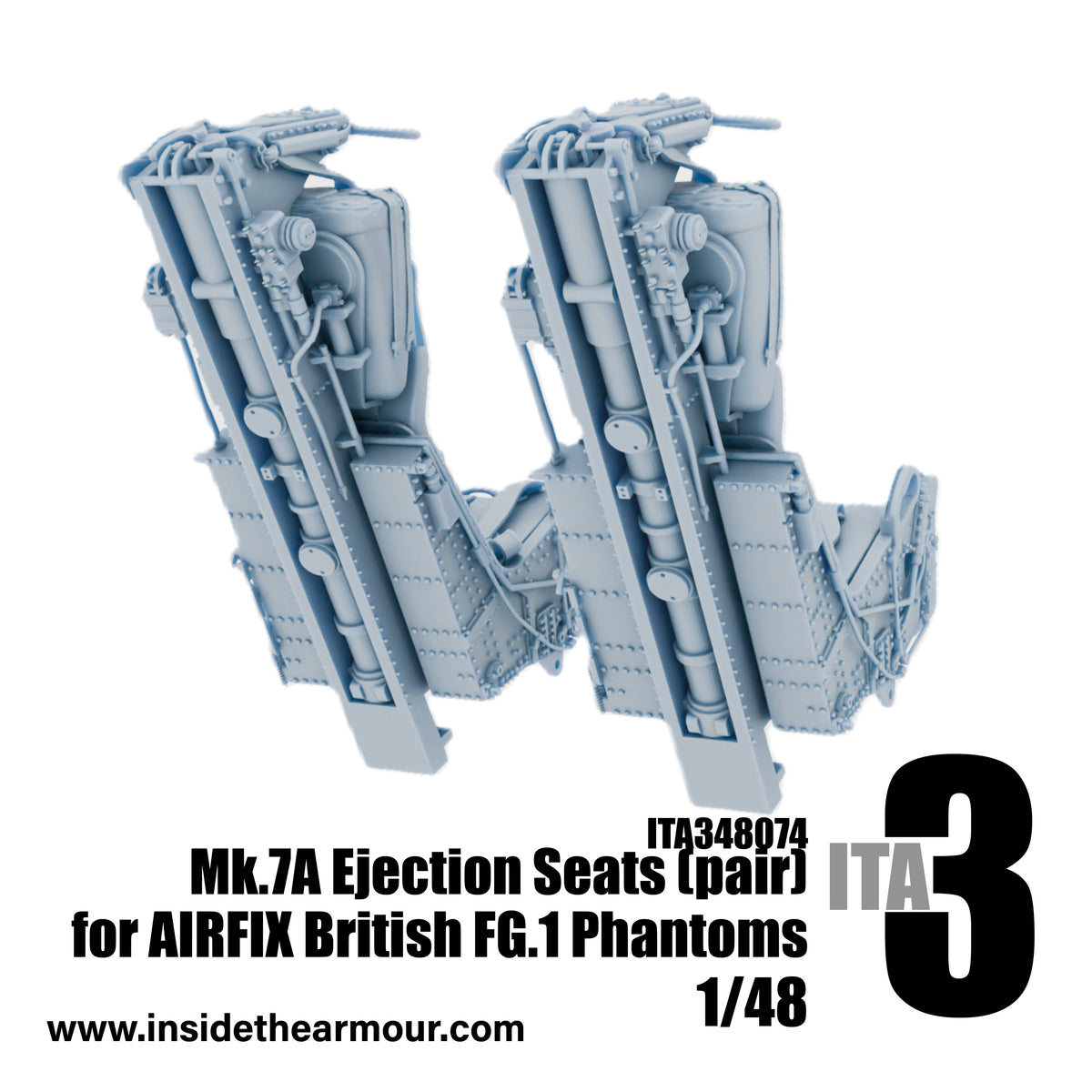 Inside the Armour ITA348074 1:48 Martin Baker 7A seats (pair) for McDonnell-Douglas Phantom FG.1