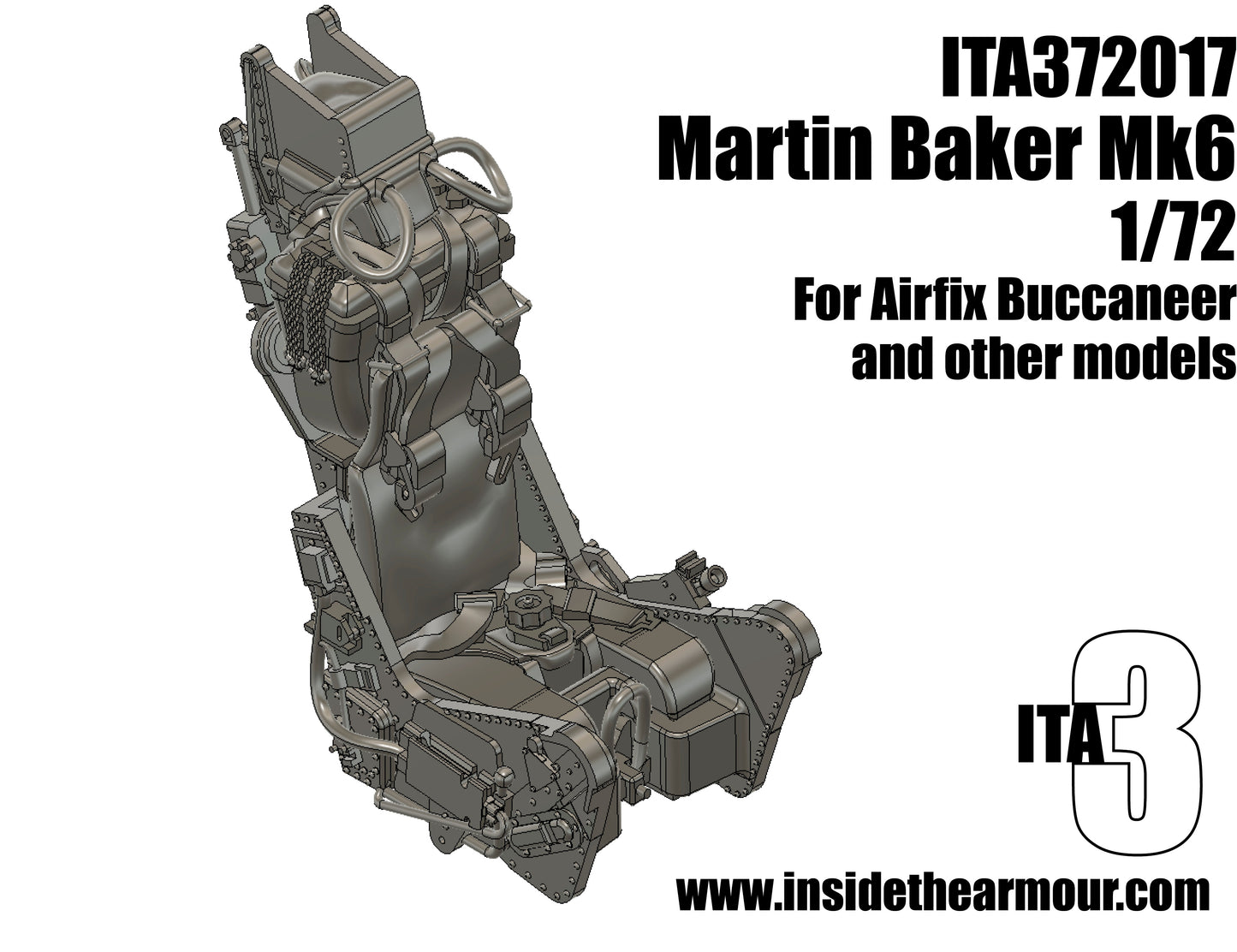 Inside the Armour ITA372017 1:72 Martin Baker Mk6 for Airfix Buccaneer - only one seat included