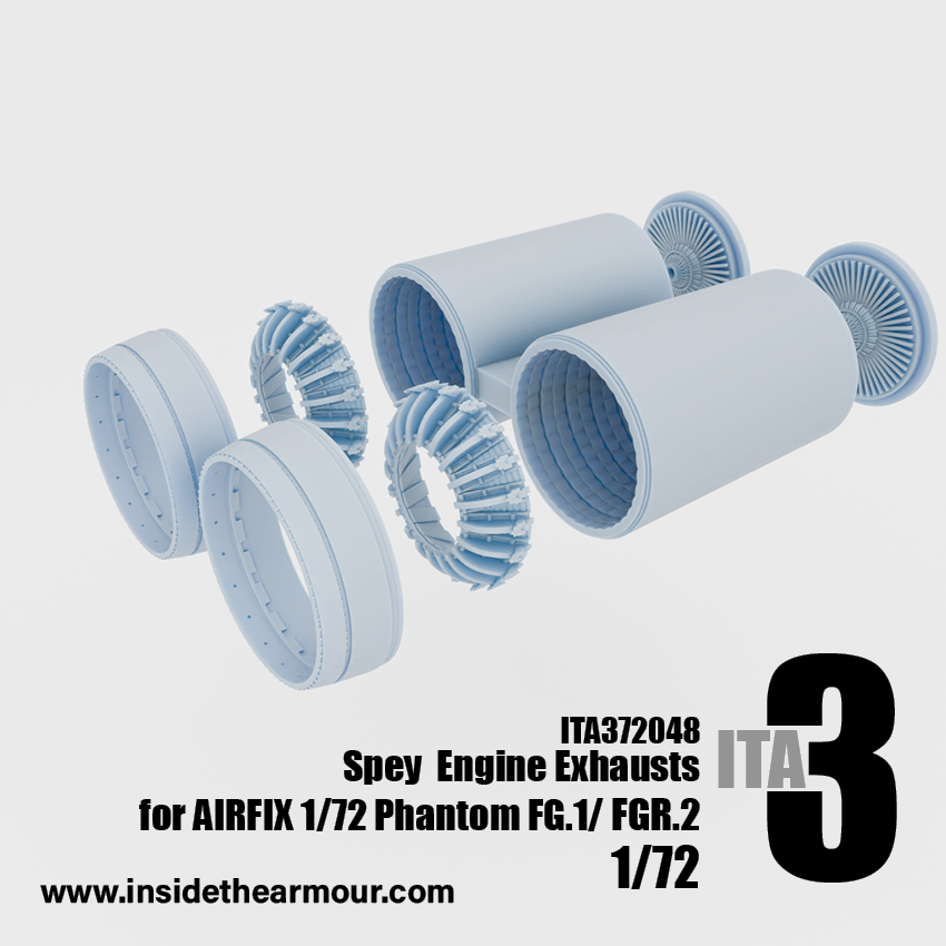 Inside the Armour ITA372048 1:72 Spey Engine Exhausts for Phantom FG.1/FGR.2