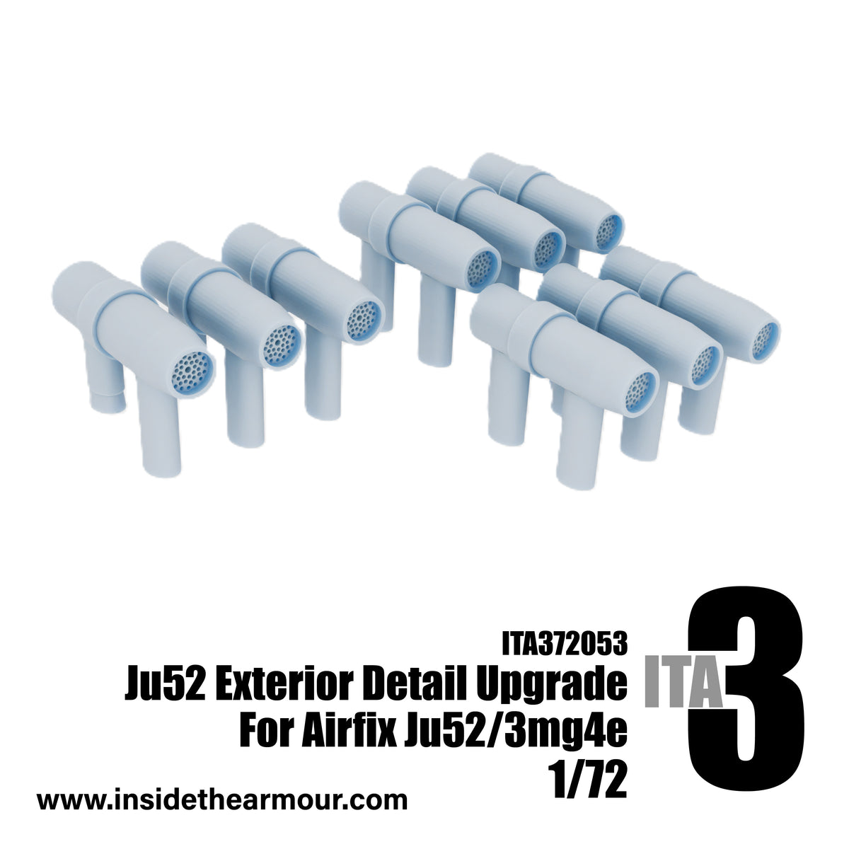 Inside the Armour ITA372053 1:72 Junkers Ju-52/3mg4e Exterior Upgrade set