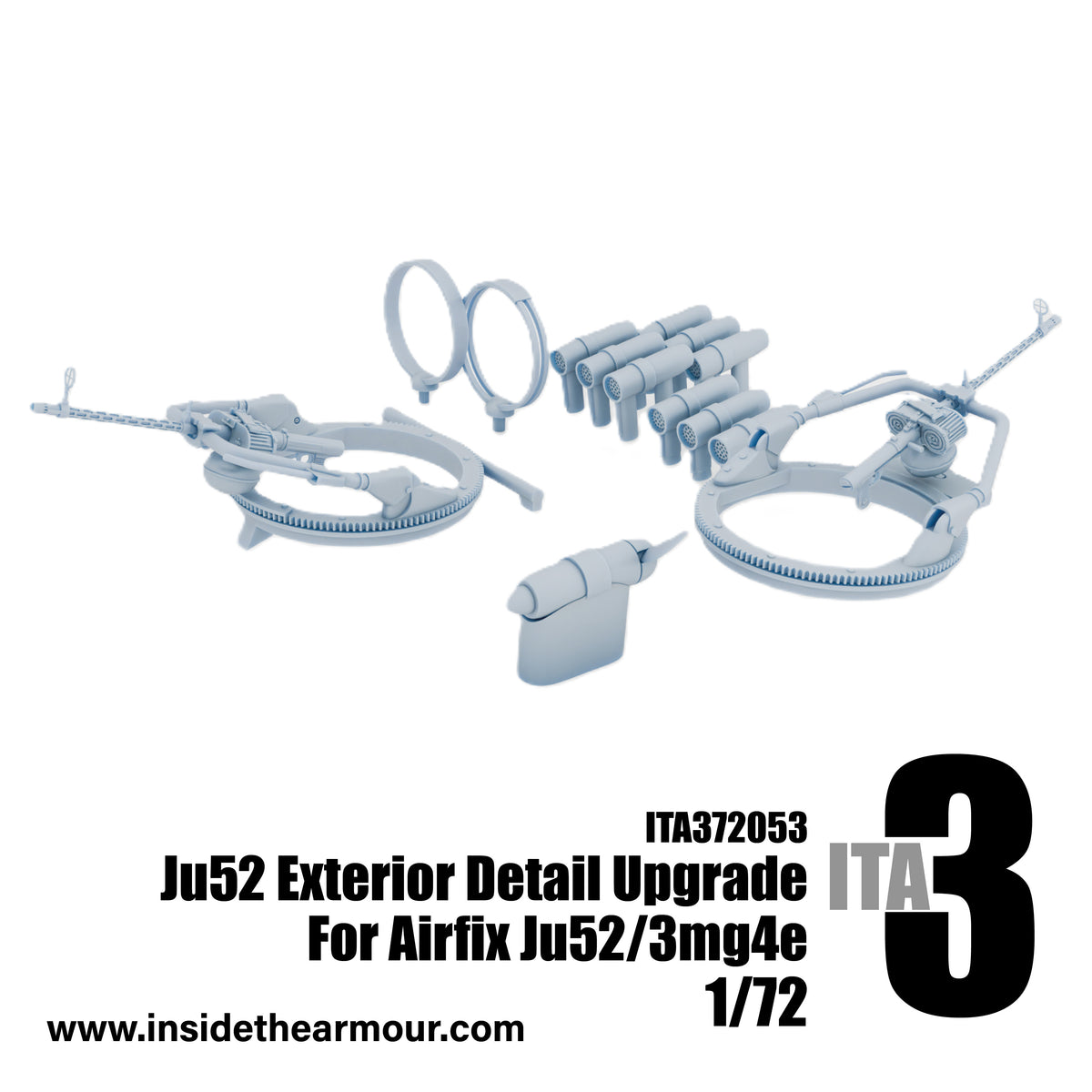 Inside the Armour ITA372053 1:72 Junkers Ju-52/3mg4e Exterior Upgrade set