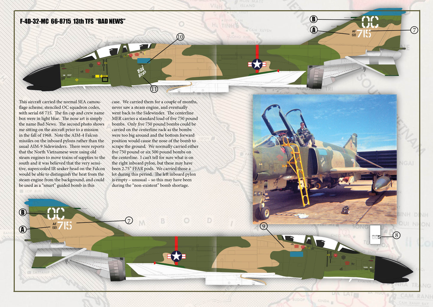 Inside the Armour D7201 1:72 '13th TFS McDonnell F-4D Phantom's Over Vietnam'