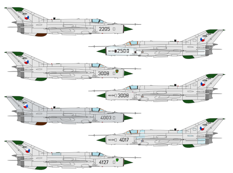 JBr Decals 72007 1:72 NATO Fishbeds 10x MiG-21MFN, booklet