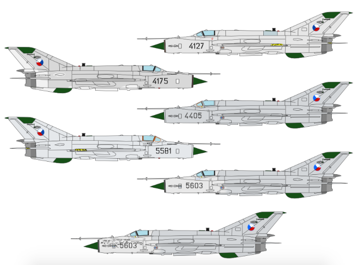 JBr Decals 72007 1:72 NATO Fishbeds 10x MiG-21MFN, booklet