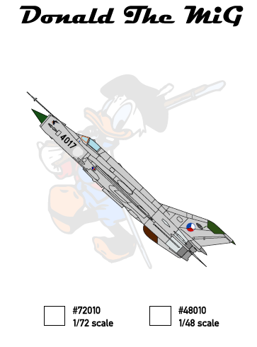 JBr Decals 72010 1:72 2010 Donald the MiG.