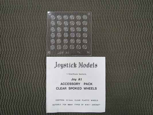 Joystick A1 1:72 18 x 10.5mm Clear Vacformed Wheels