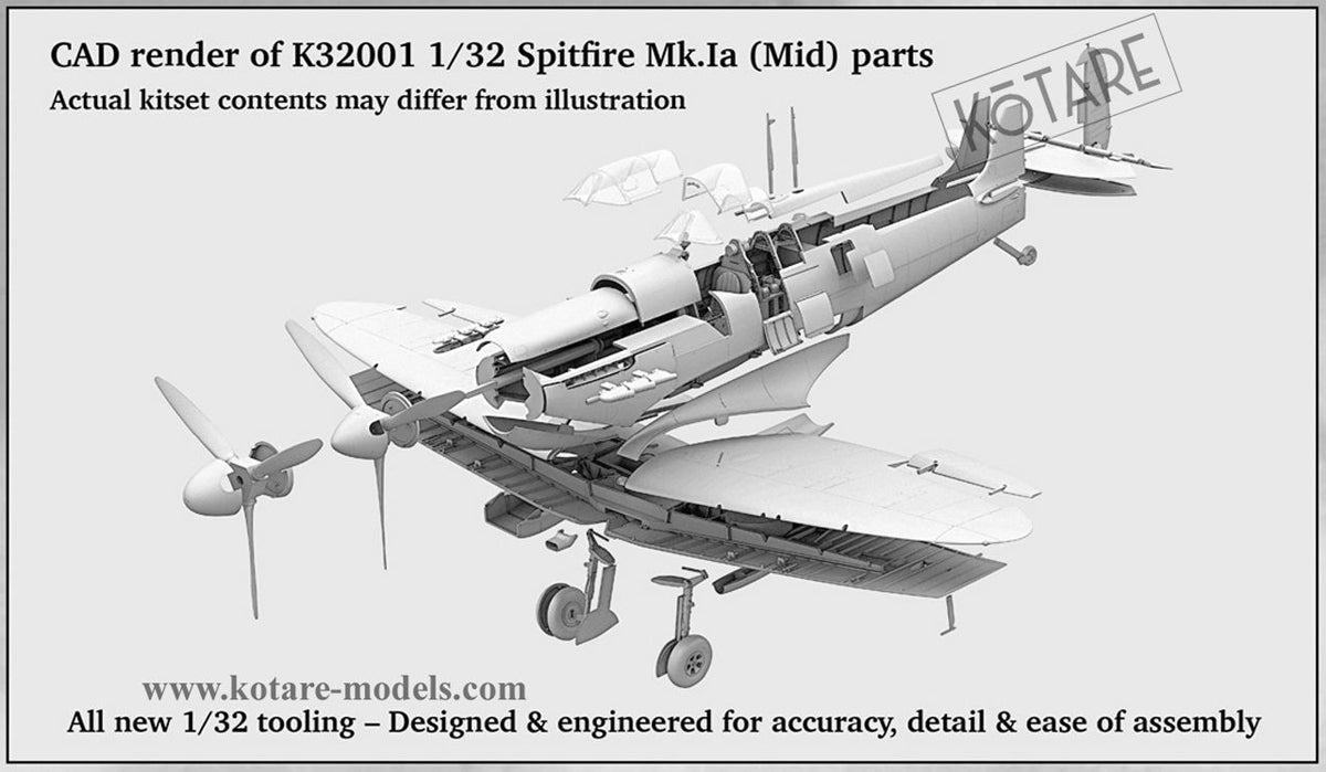 Kotare 32001 1:32 Supermarine Spitfire Mk.Ia (Mid)