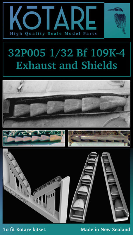 Kotare K32P005 1:32 Messerschmitt Bf-109K-4 3d-Printed exhaust and shields