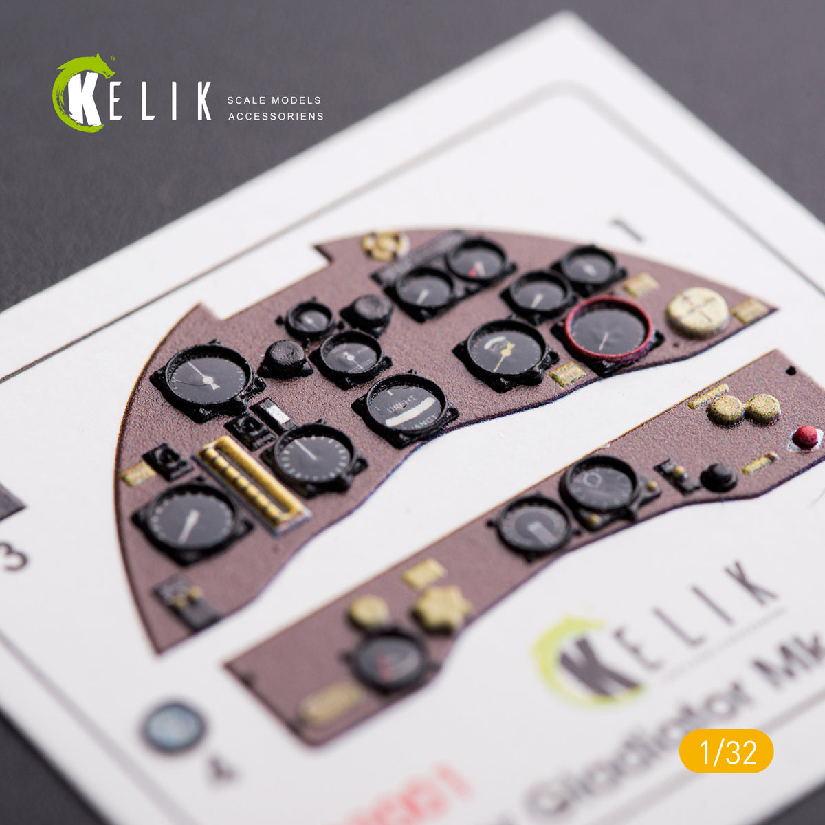 Kelik 3D Decals K32001 1:32 Gloster Gladiator Mk.II interior (3D-Printed) decals