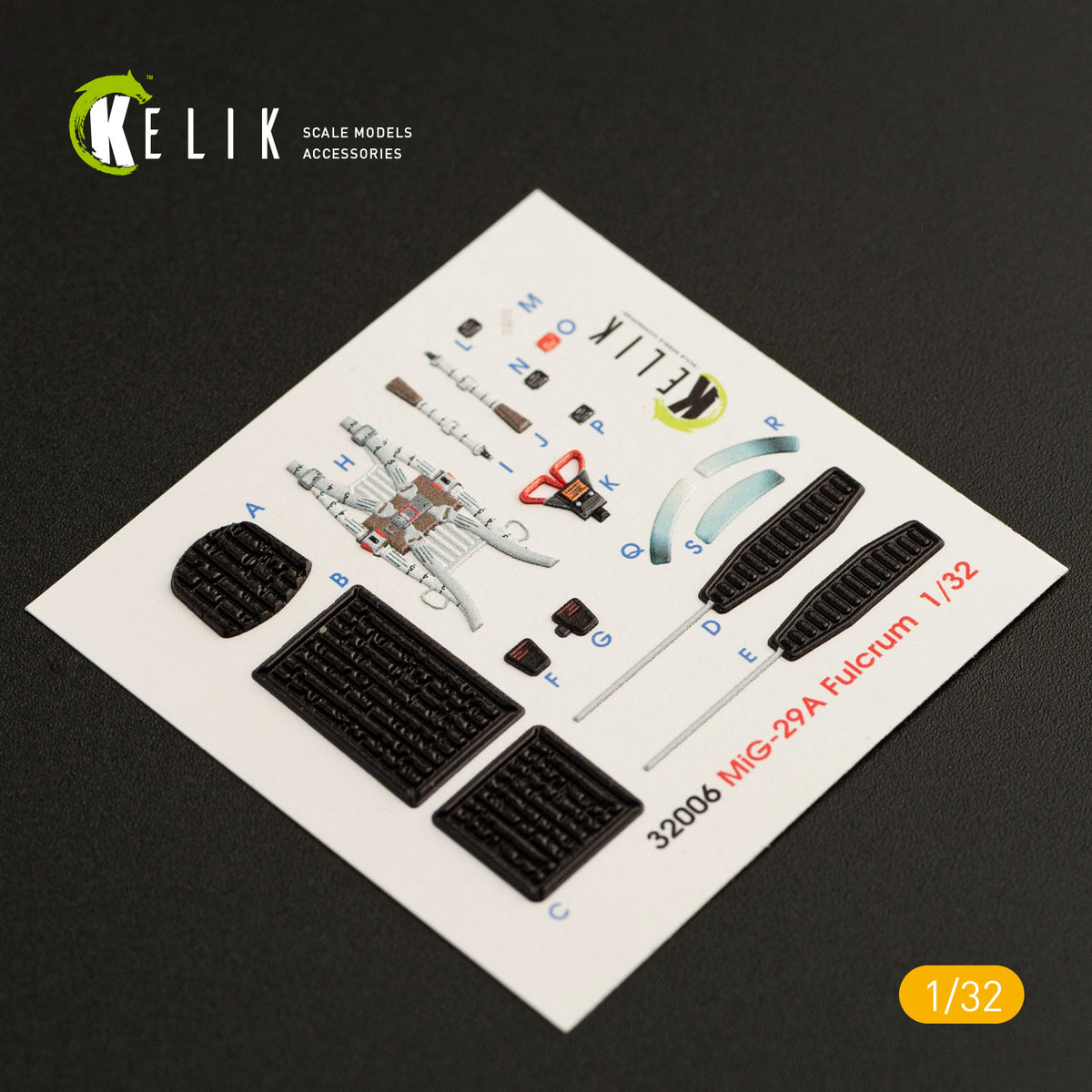 Kelik 3D Decals K32006 1:32 Mikoyan MiG-29A (9-12) Fulcrum interior (3D-Printed) decals