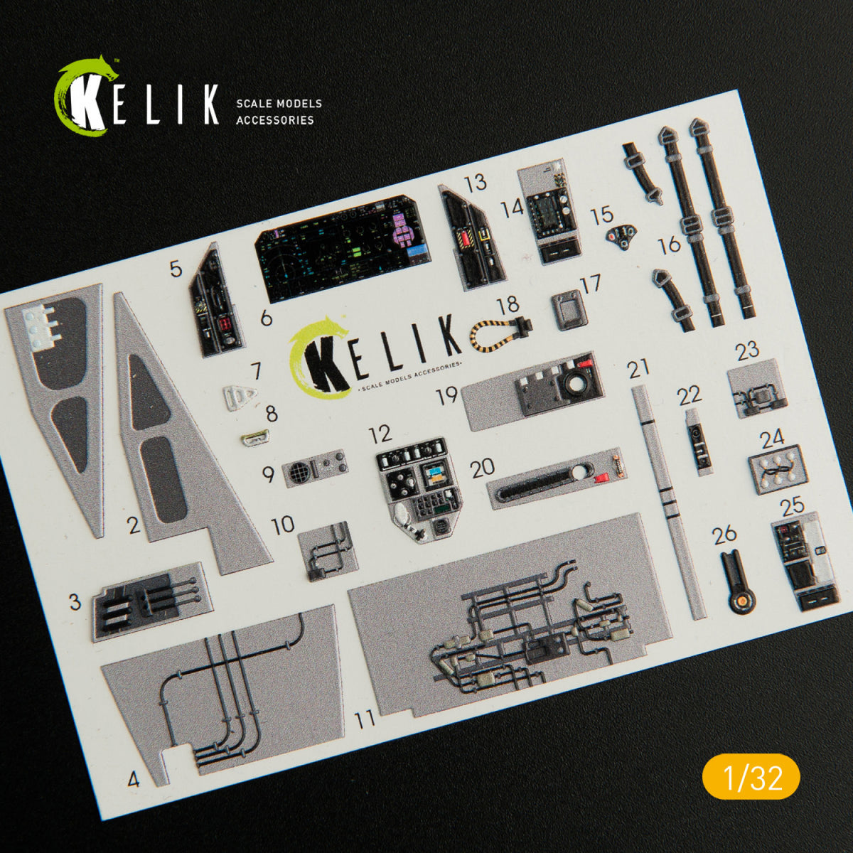 Kelik 3D Decals K32009 1:32 Lockheed-Martin F-35C - Interior 3D-Decal