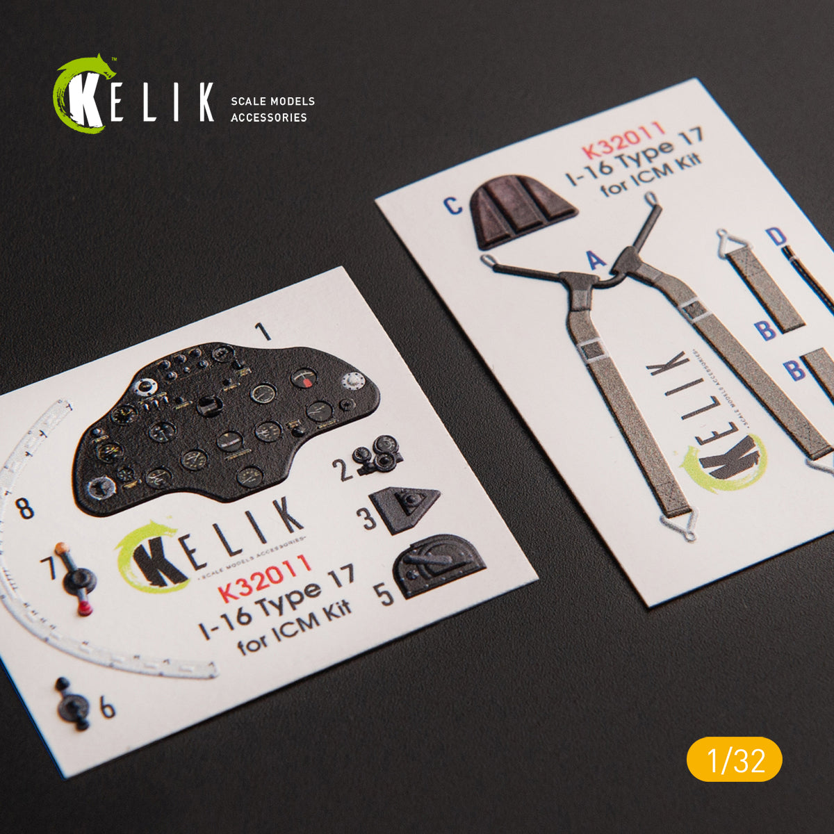 Kelik 3D Decals K32011 1:32 Polikarpov I-16 type 17 - Interior 3D-Decal