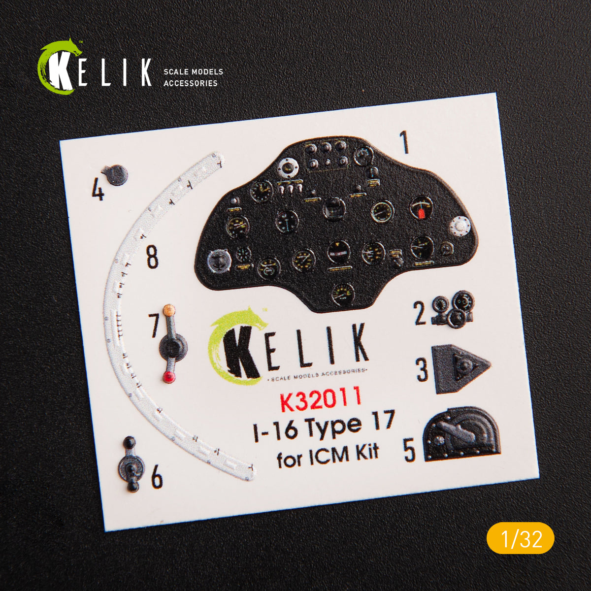 Kelik 3D Decals K32011 1:32 Polikarpov I-16 type 17 - Interior 3D-Decal