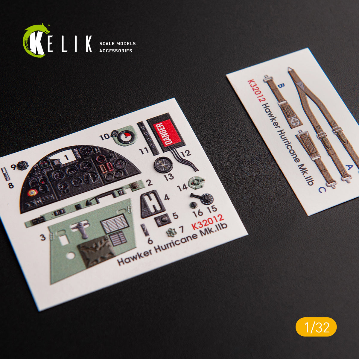 Kelik 3D Decals K32012 1:32 Hawker Hurricane Mk.IIB - Interior 3D-Decal