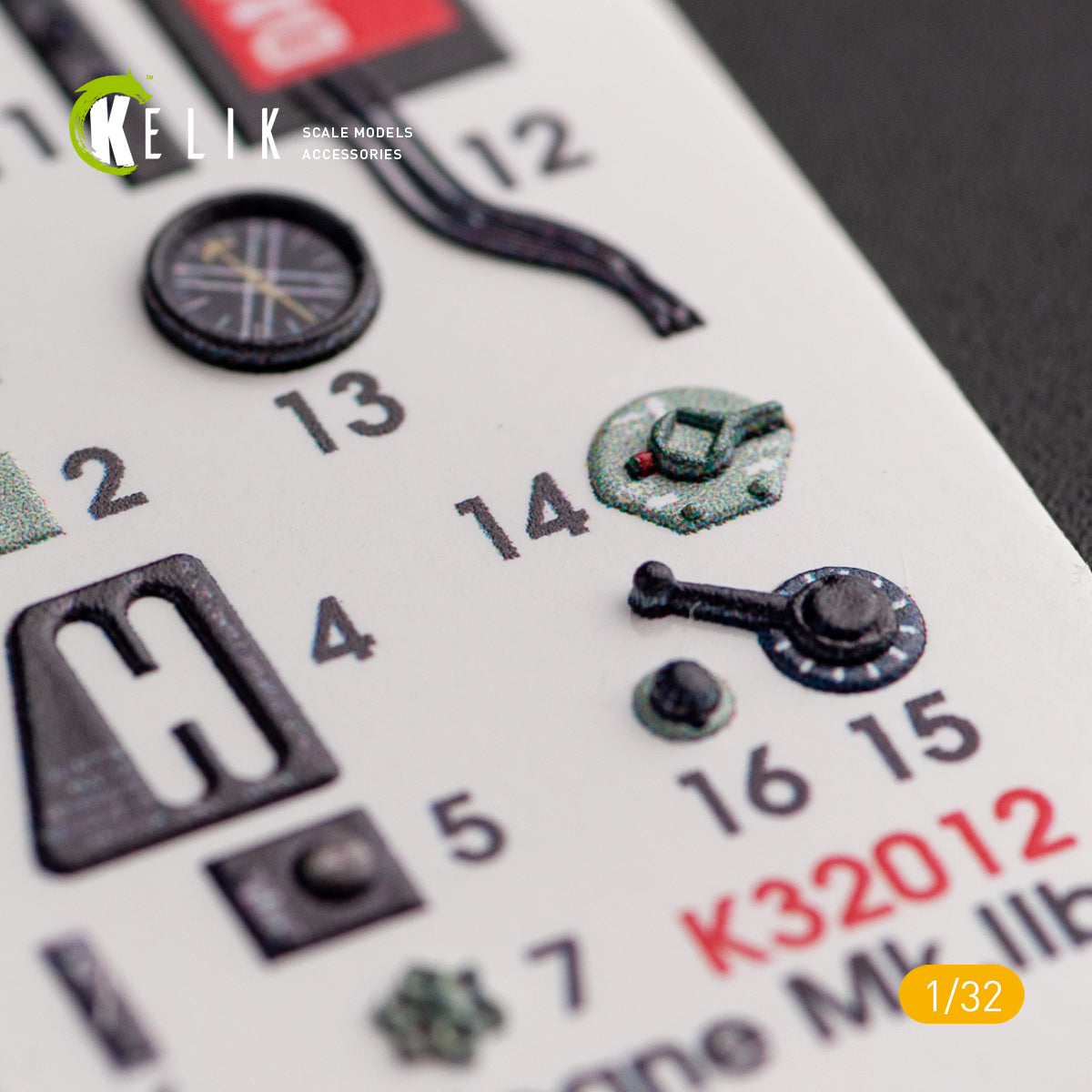 Kelik 3D Decals K32012 1:32 Hawker Hurricane Mk.IIB - Interior 3D-Decal