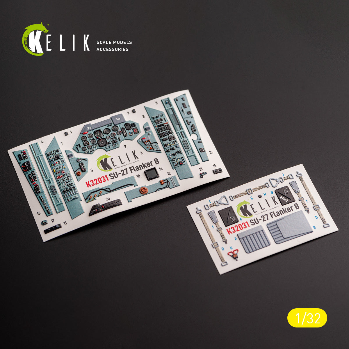 Kelik K32031 1:32 Sukhoi Su-27 - interior 3D-decals