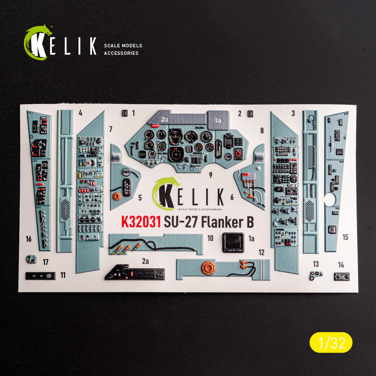 Kelik K32031 1:32 Sukhoi Su-27 - interior 3D-decals
