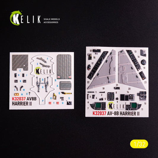 Kelik K32037 1:32 AV-8 Harrier - interior 3D-decals