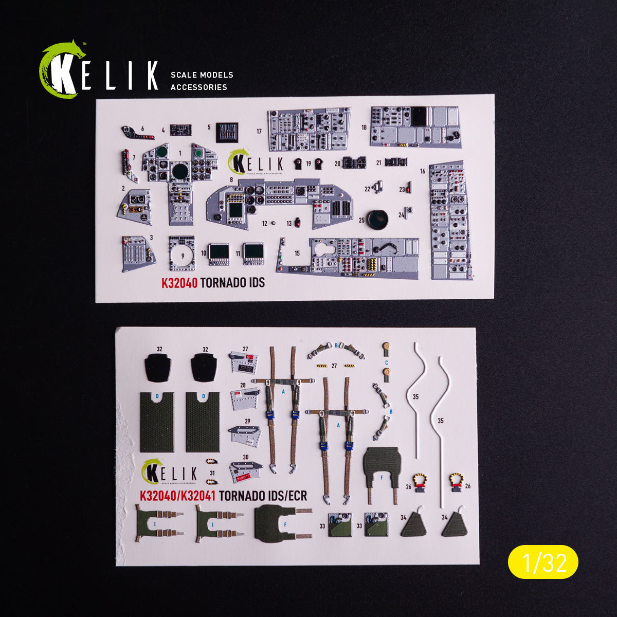 Kelik K32040 1:32 Panavia Tornado IDS - interior 3D-decals