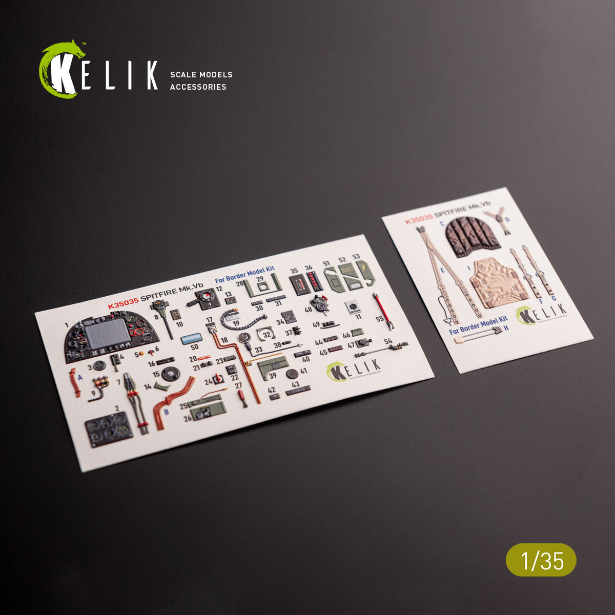 Kelik K35035 1:35 Supermarine Spitfire Mk.VB - interior 3D-decals
