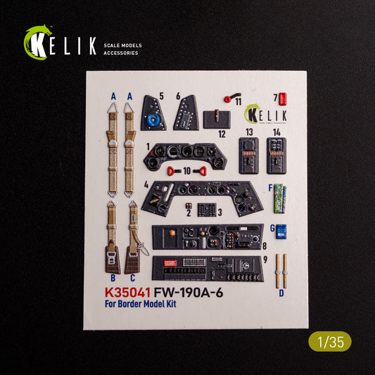 Kelik K35041 1:35 Focke-Wulf Fw-190A-6 - interior 3D-decals