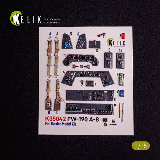 Kelik K35042 1:35 Focke-Wulf Fw-190A-8 - interior 3D-decals