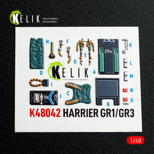 Kelik K48042 1:48 BAe Harrier GR.1/GR.3 interior 3D decals