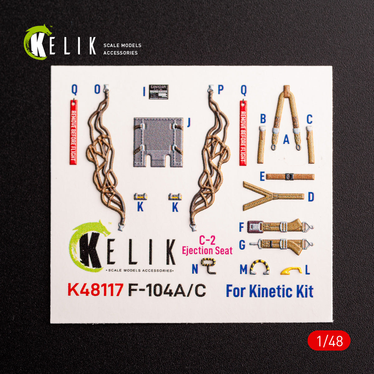 Kelik K48117 1:48 Lockheed F-104A/F-104C Starfighter - interior 3D-decals