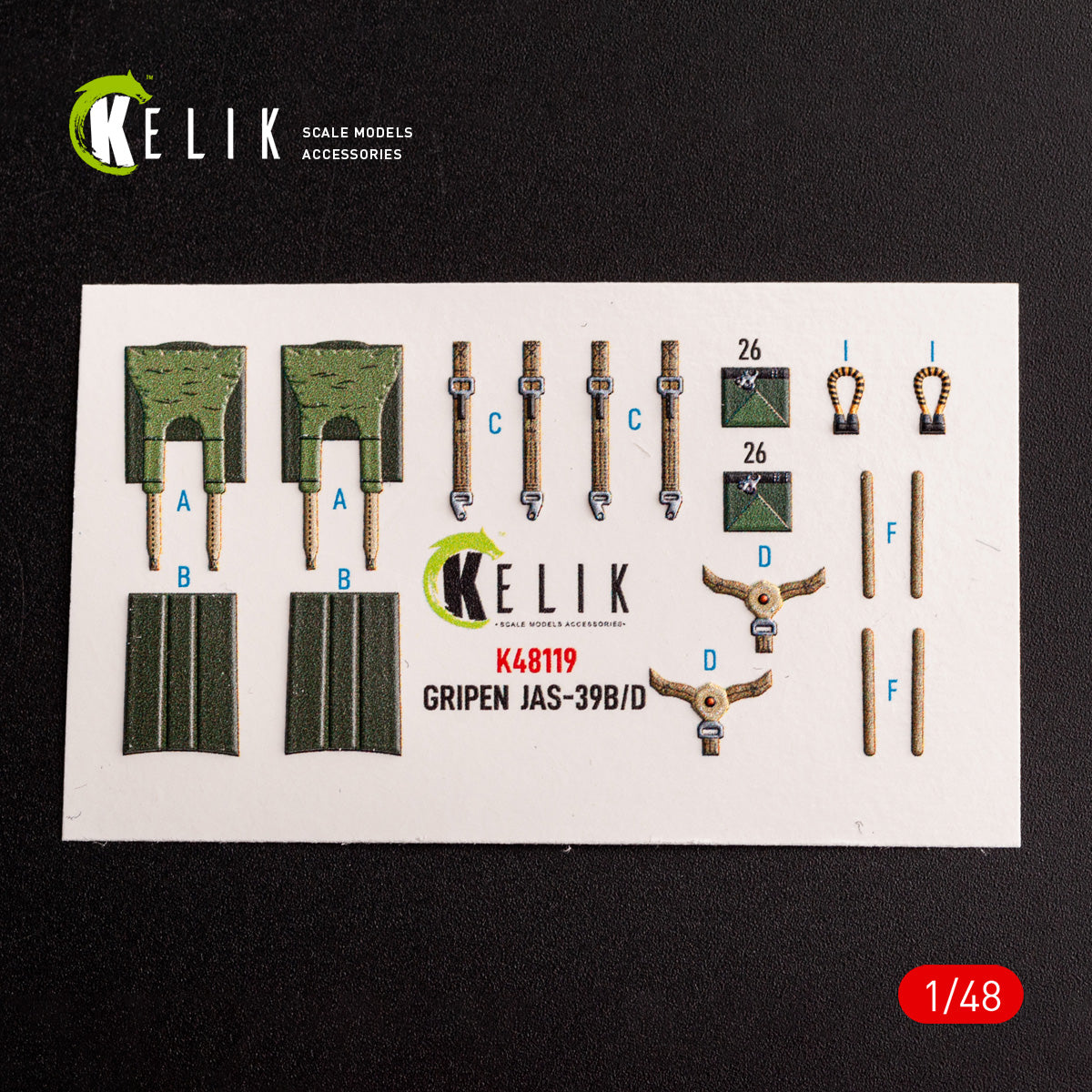 Kelik K48119 1:48 Jas-39 B/D - interior 3D-decals