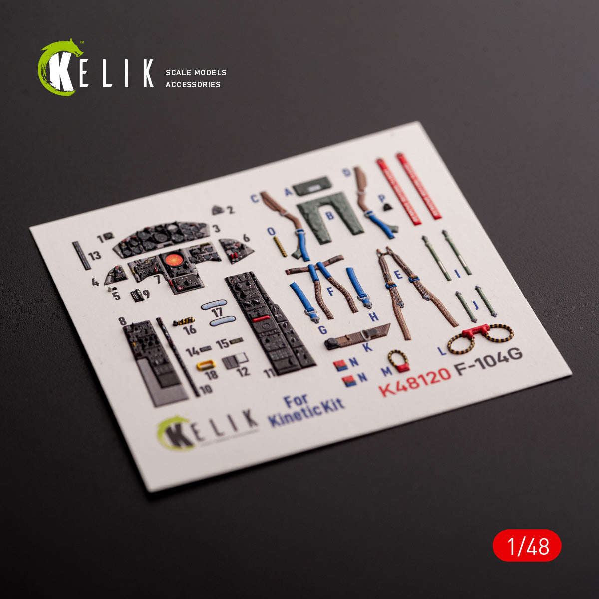 Kelik K48120 1:48 Lockheed F-104G - interior 3D-decals