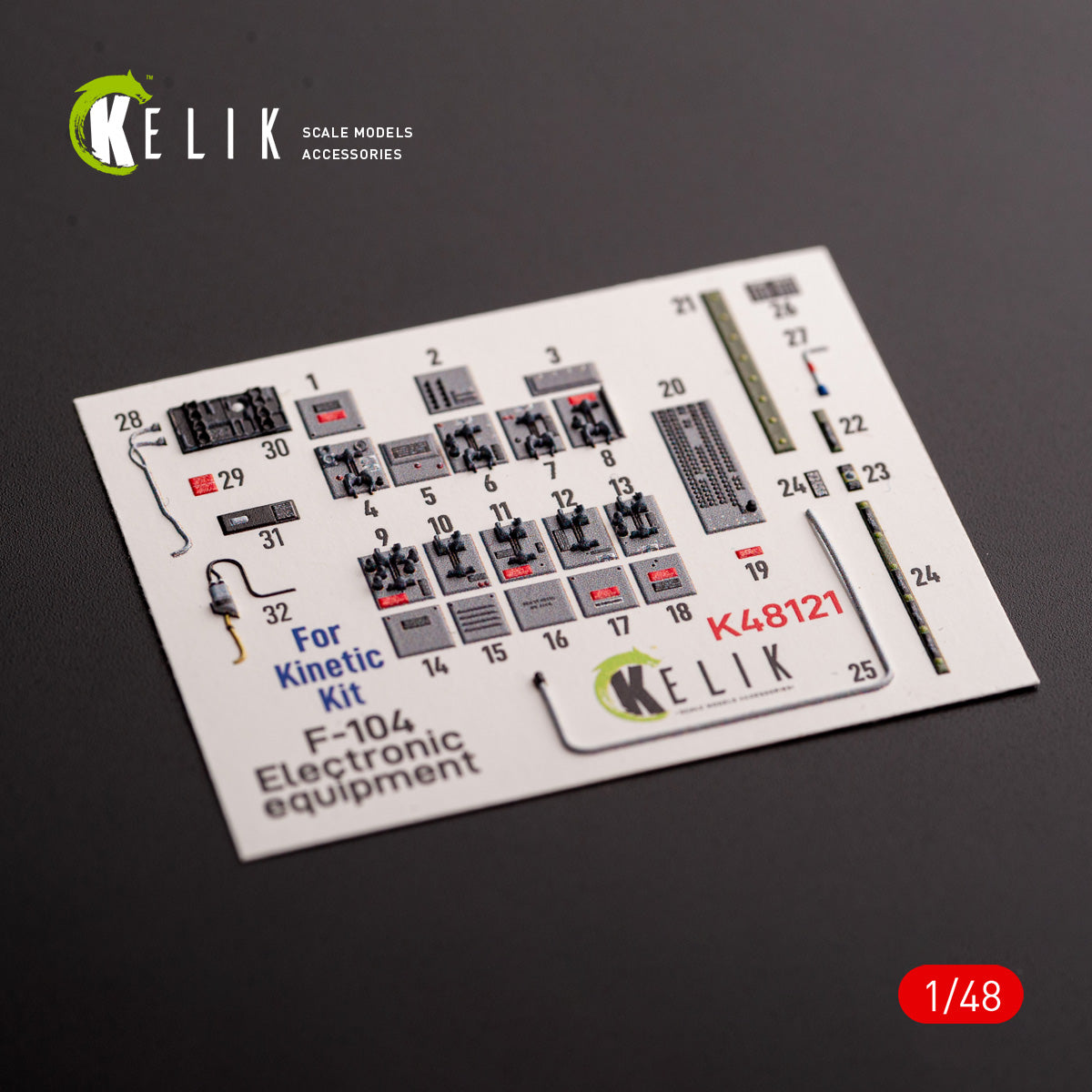 Kelik K48121 1:48 Lockheed F-104 series Electrical Equipment - interior 3D-decals