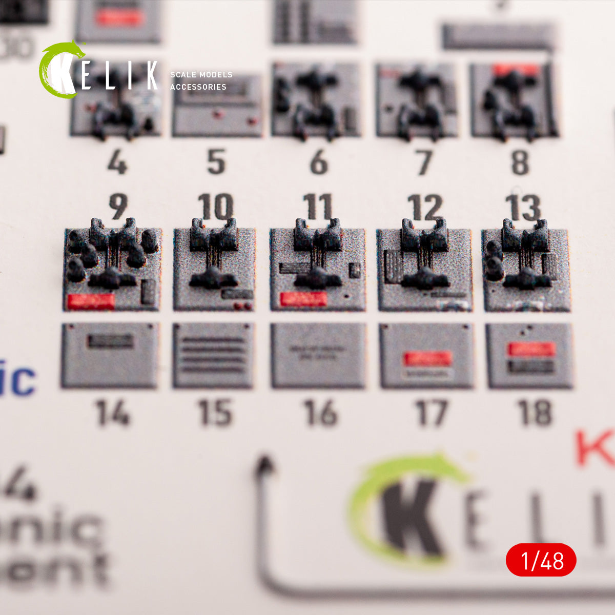 Kelik K48121 1:48 Lockheed F-104 series Electrical Equipment - interior 3D-decals