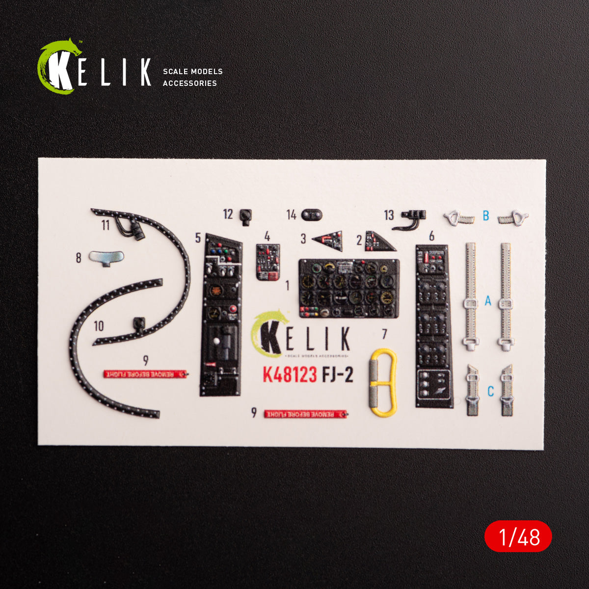 Kelik K48123 1:48 FJ-2 - interior 3D-decals