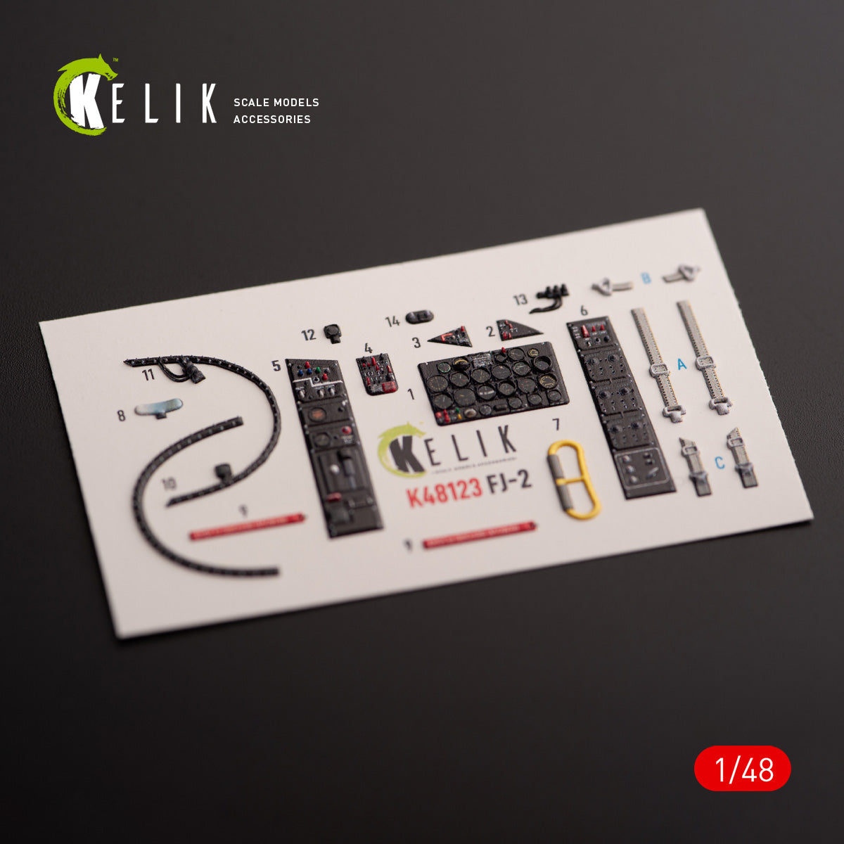 Kelik K48123 1:48 FJ-2 - interior 3D-decals