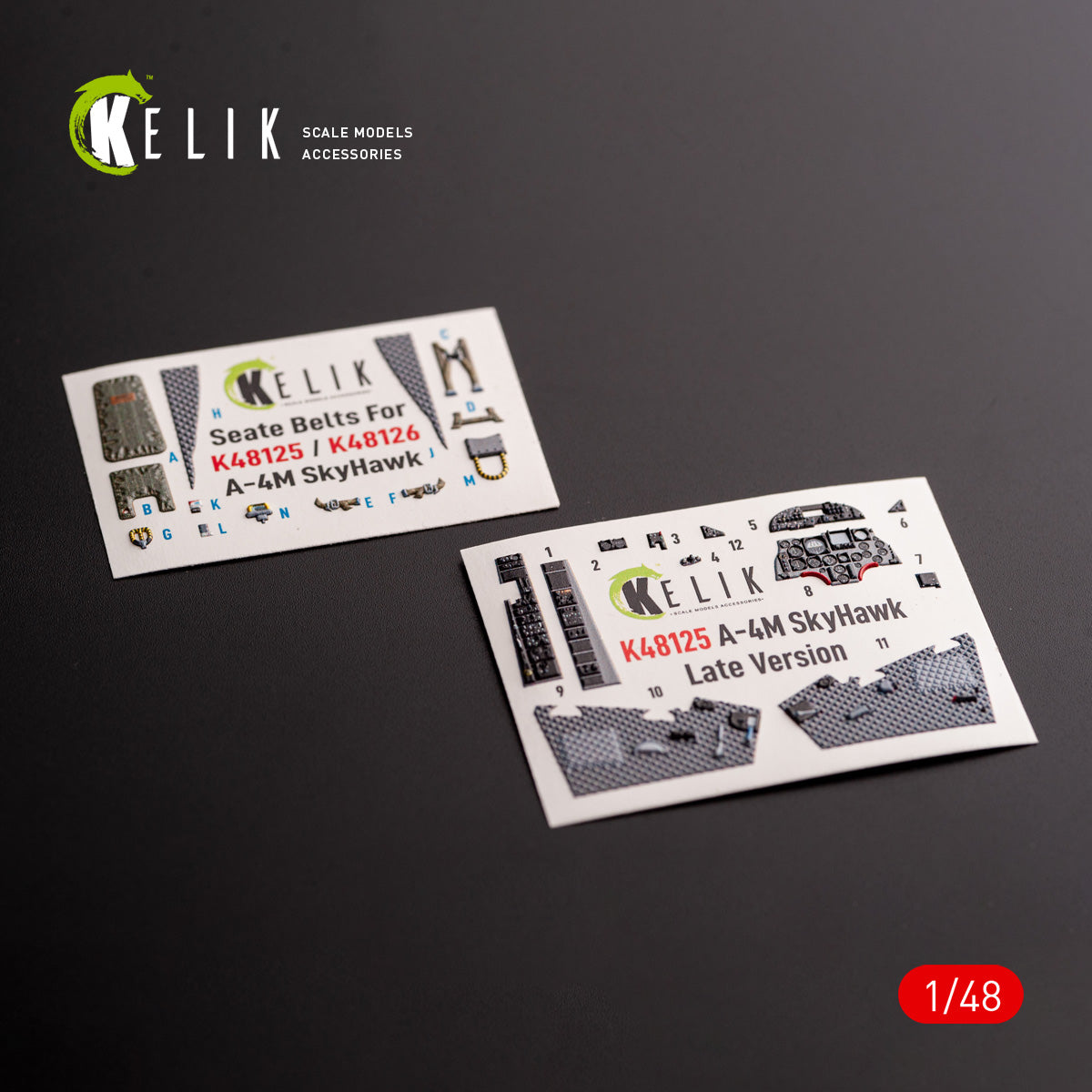 Kelik K48125 1:48 Douglas A-4M Late production- interior 3D-decals