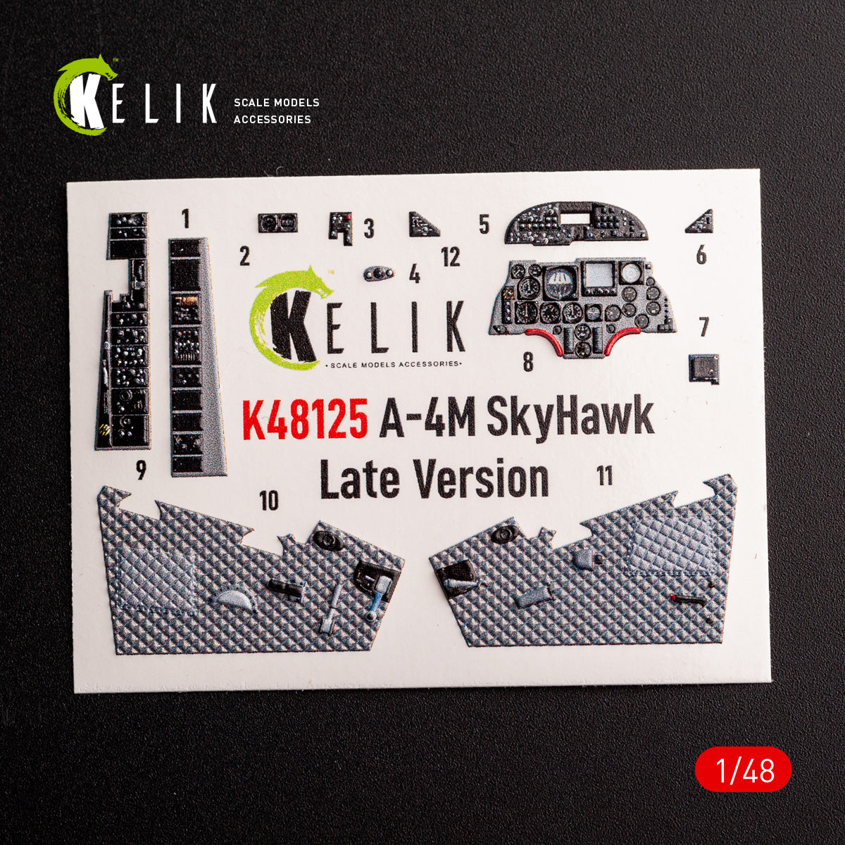 Kelik K48125 1:48 Douglas A-4M Late production- interior 3D-decals
