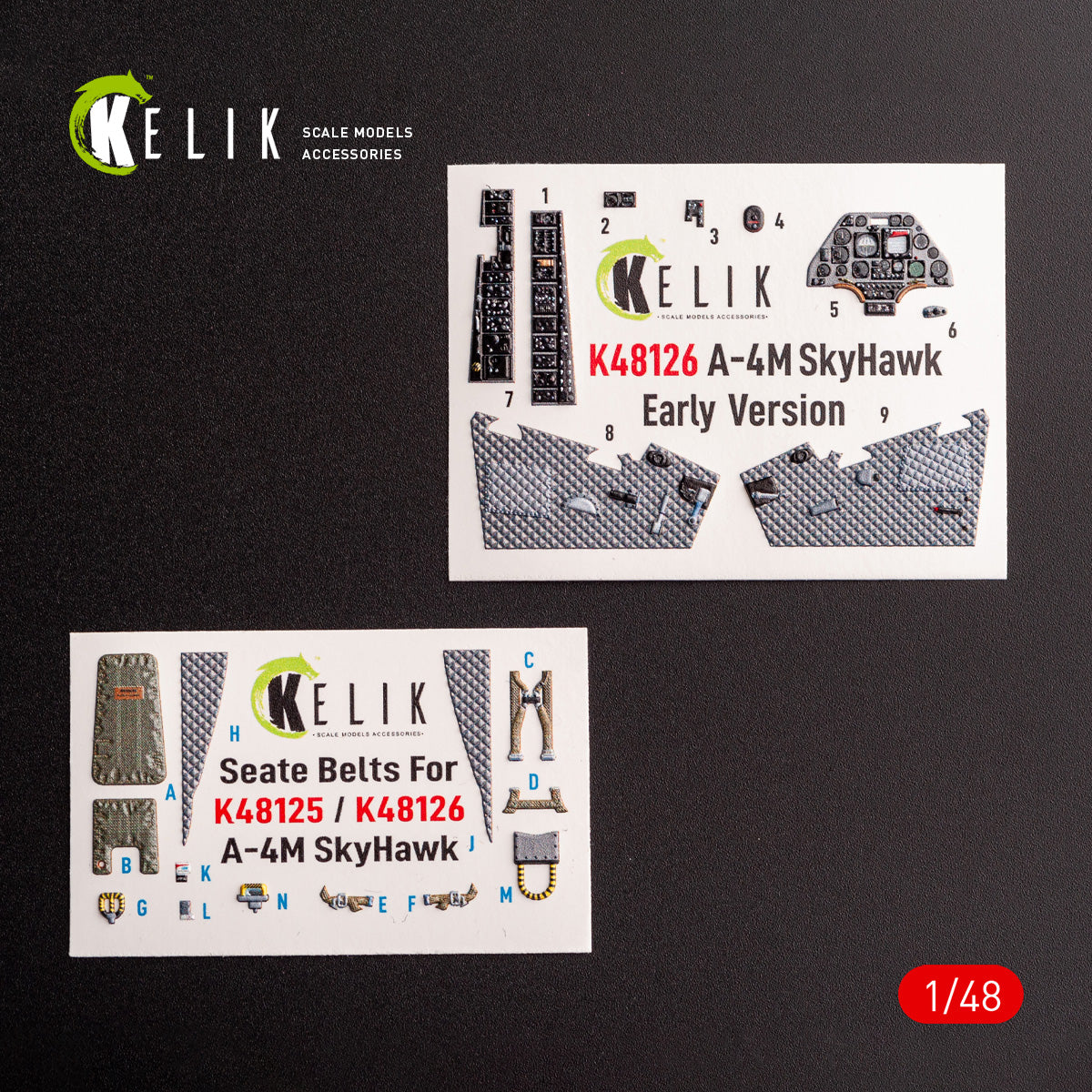 Kelik K48126 1:48 Douglas A-4M Early production- interior 3D-decals