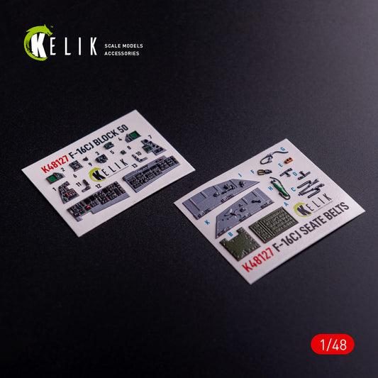 Kelik K48127 1:48 Lockheed-Martin F-16CJ Fighting Falcon - interior 3D-decals