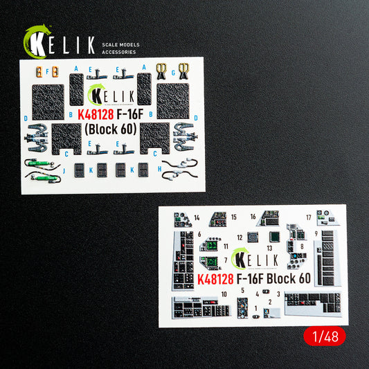 Kelik K48128 1:48 F-16F Block 60 - interior 3D decals