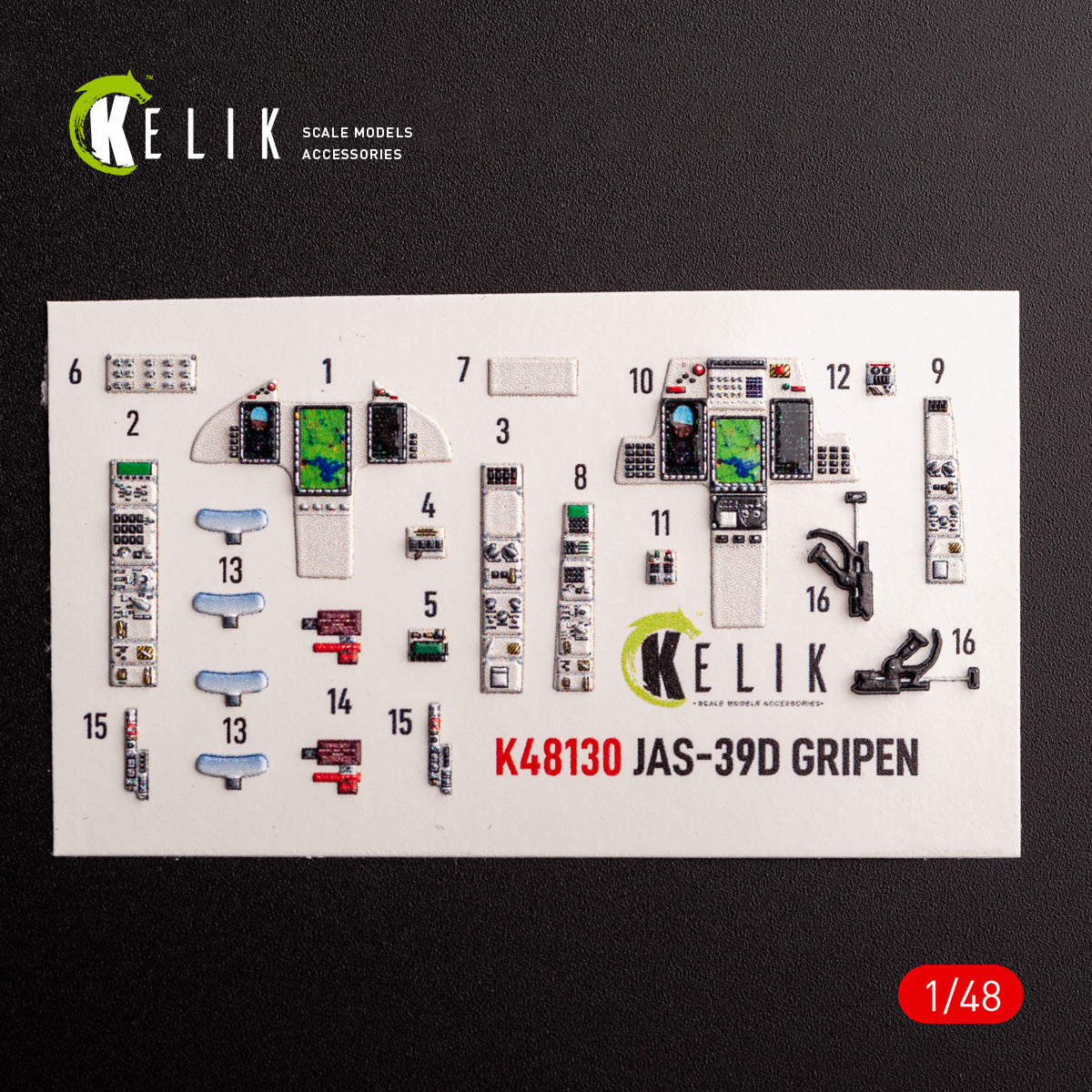Kelik K48130 1:48 Jas-39 D - interior 3D-decals