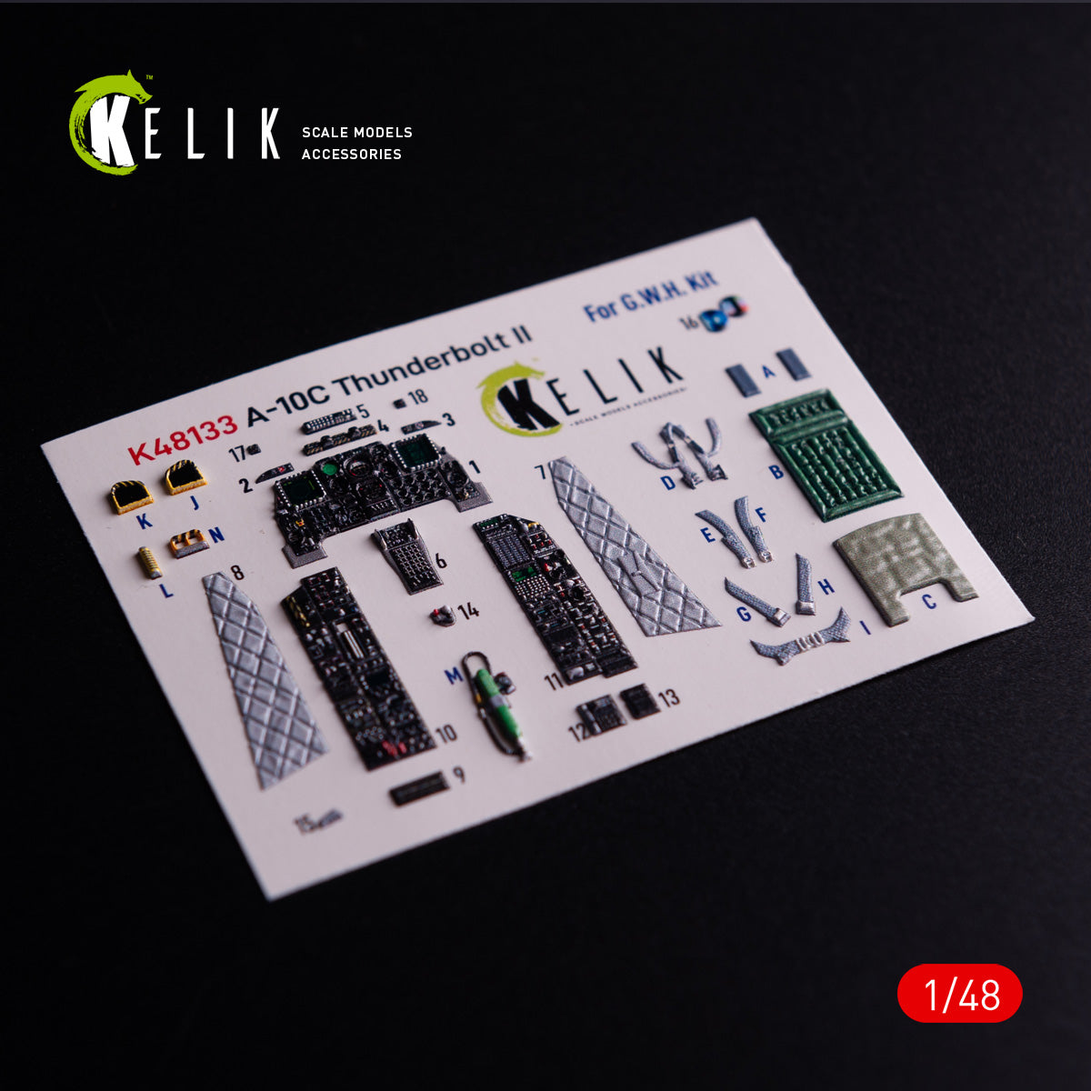 Kelik K48133 1:48 Fairchild A-10C - interior 3D-decals