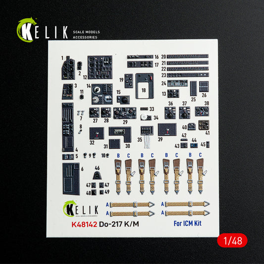 Kelik K48142 1:48 Dornier Do-217K/M - interior 3D decals