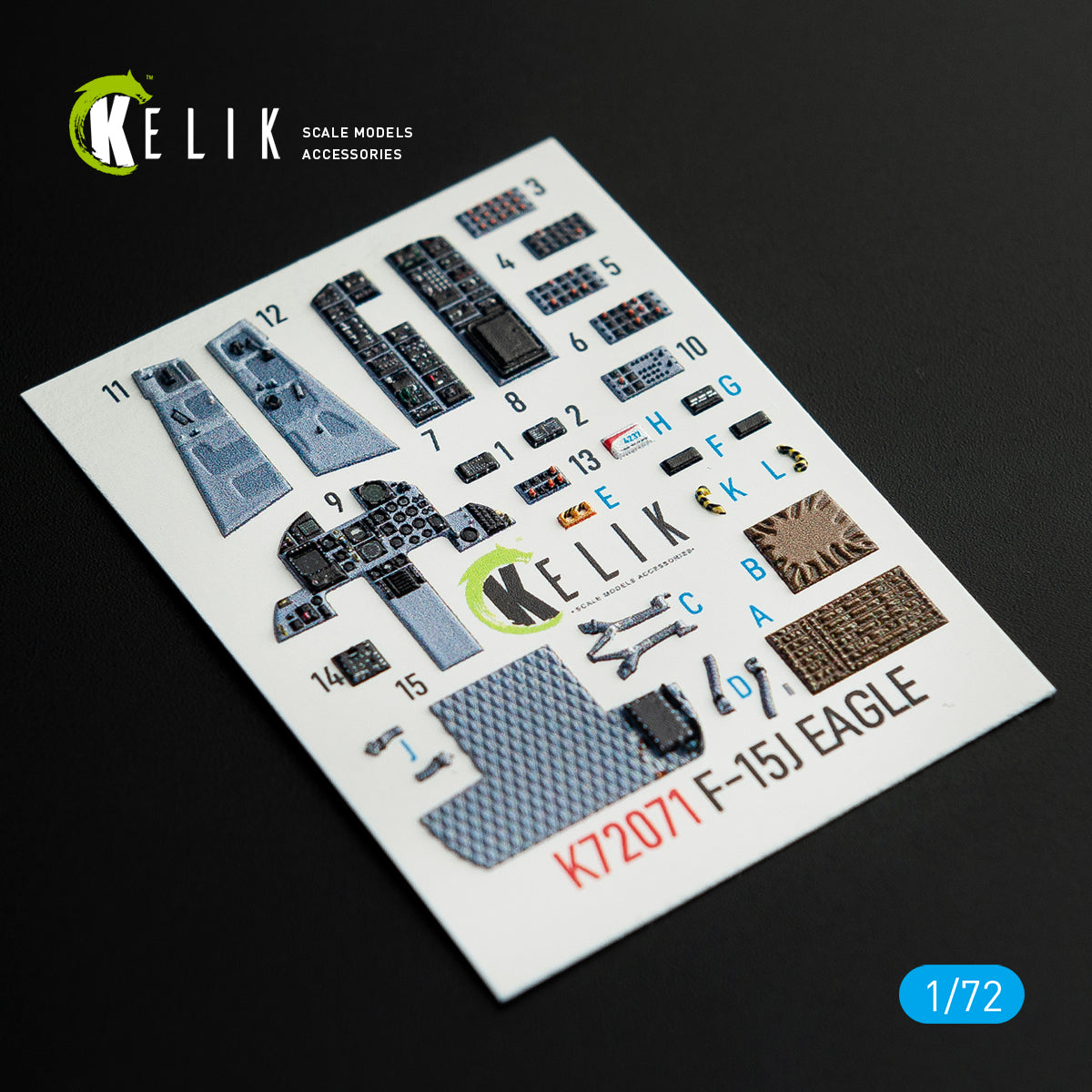 Kelik K72071 1:72 McDonnell F-15J Eagle interior (3D- Printed decals)