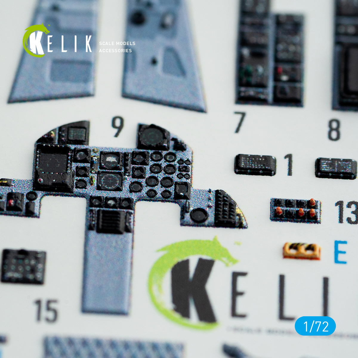 Kelik K72071 1:72 McDonnell F-15J Eagle interior (3D- Printed decals)