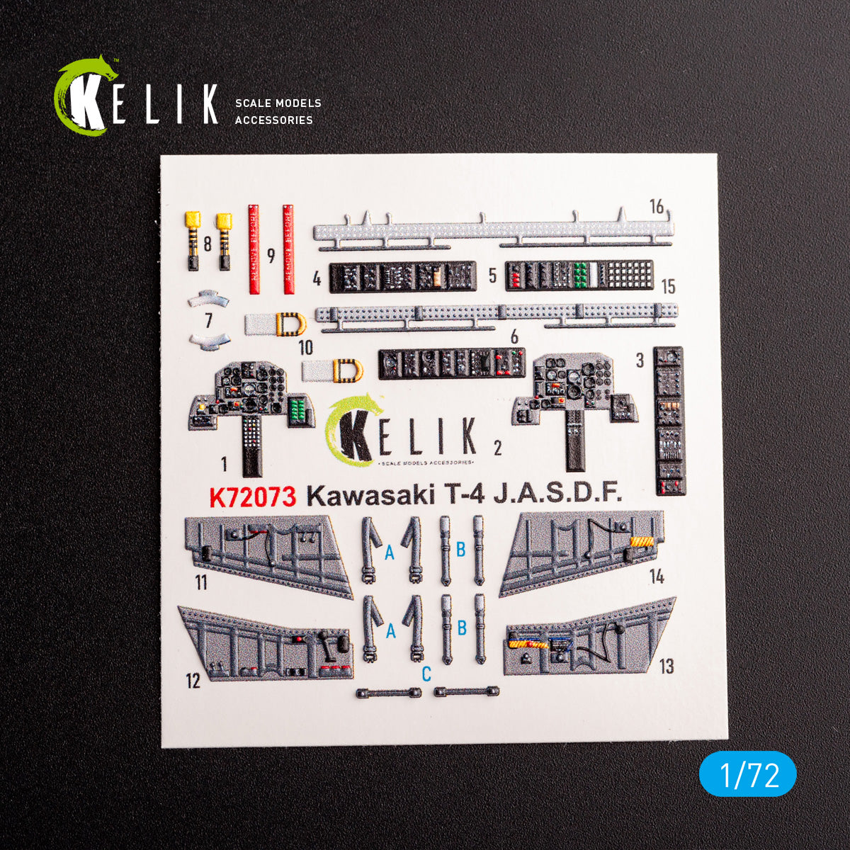 Kelik K72073 1:72 Kawasaki T-4 - interior 3D-decals