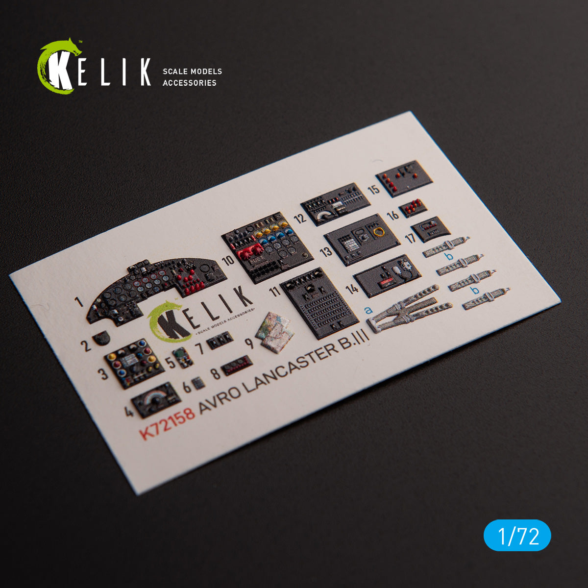 Kelik 3D Decals K3D72158 1:72 AVRO LANCASTER B.III - interior 3D decals