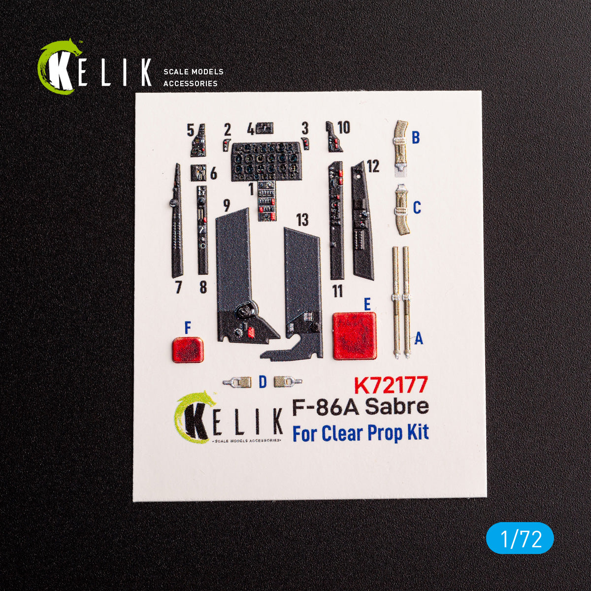 Kelik K72177 1:72 North-American F-86A Sabre - interior 3D-decals
